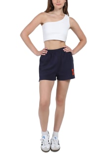 Hype and Vice Illinois Fighting Illini Womens Navy Blue Fleece Track Shorts