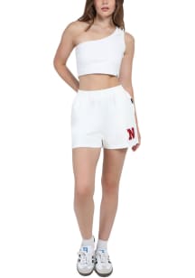 Hype and Vice Nebraska Cornhuskers Womens White Fleece Track Shorts