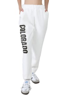 Hype and Vice Colorado Buffaloes Womens Classic White Sweatpants