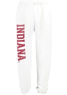Hype and Vice Indiana Hoosiers Womens Classic White Sweatpants