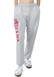 Hype and Vice Indiana Hoosiers Womens Classic Grey Sweatpants