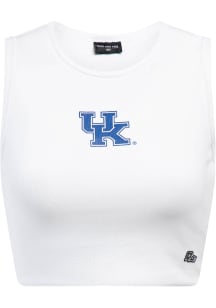 Hype and Vice Kentucky Wildcats Womens White Cut Off Tank Top