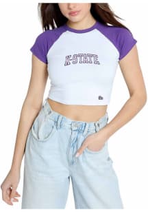 Hype and Vice K-State Wildcats Womens Purple Homerun Short Sleeve T-Shirt