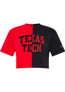 Hype and Vice Texas Tech Red Raiders Womens Red Brandy Short Sleeve T-Shirt