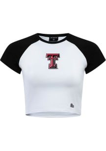 Hype and Vice Texas Tech Red Raiders Womens White Homerun Short Sleeve T-Shirt