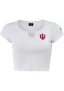 Hype and Vice Indiana Hoosiers Womens White Cali Short Sleeve T-Shirt
