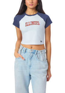 Hype and Vice Illinois Fighting Illini Womens Navy Blue Homerun Short Sleeve T-Shirt