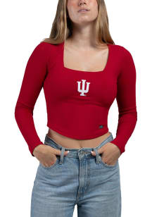 Hype and Vice Indiana Hoosiers Womens Cardinal Megan LS Tee