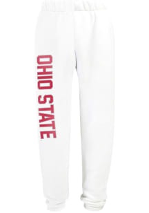 Hype and Vice Ohio State Buckeyes Womens Basic White Sweatpants