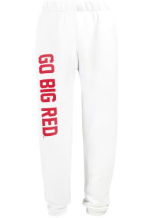 Hype and Vice Nebraska Cornhuskers Womens Classic White Sweatpants