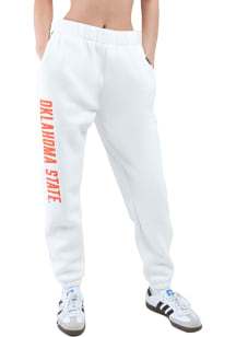 Hype and Vice Oklahoma State Cowboys Womens Classic White Sweatpants
