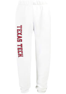 Hype and Vice Texas Tech Red Raiders Womens Classic White Sweatpants