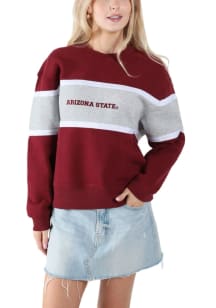 Hype and Vice Arizona State Sun Devils Womens Maroon Taylor Crew Sweatshirt