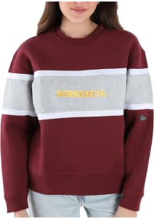 Hype and Vice Minnesota Golden Gophers Womens Maroon Taylor Crew Sweatshirt