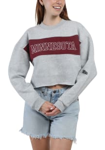 Hype and Vice Minnesota Golden Gophers Womens Grey Era Crew Sweatshirt