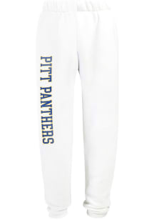 Hype and Vice Pitt Panthers Womens Basic White Sweatpants