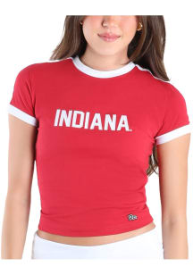 Hype and Vice Indiana Hoosiers Womens Cardinal Goalie Short Sleeve T-Shirt