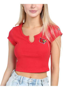 Hype and Vice Louisville Cardinals Womens Red Cali Short Sleeve T-Shirt