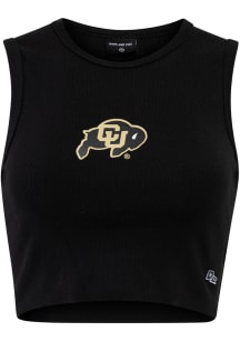 Hype and Vice Colorado Buffaloes Womens Black Cut Off Tank Top
