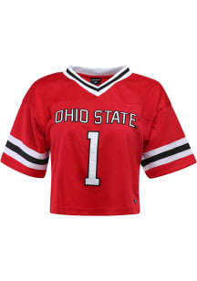 Ohio State Buckeyes Womens Hype and Vice Football Fashion Football Jersey - Red