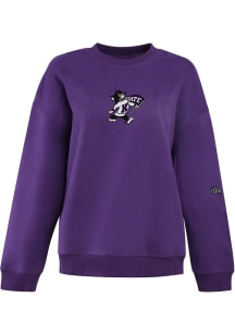 Hype and Vice K-State Wildcats Womens Purple Offside Pocket Crew Sweatshirt
