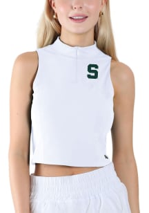 Hype and Vice Michigan State Spartans Womens White Knit Tank Top