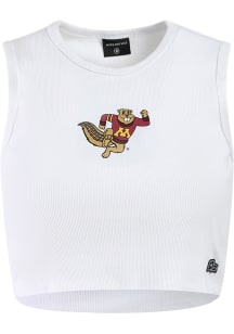 Hype and Vice Minnesota Golden Gophers Womens White Cut Off Tank Top