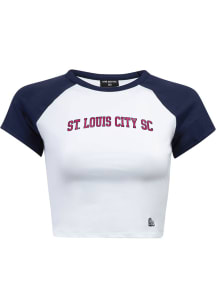 Hype and Vice St Louis City SC Womens Navy Blue Homerun Short Sleeve T-Shirt
