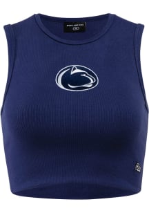 Hype and Vice Penn State Nittany Lions Womens Navy Blue Cut Off Tank Top