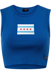 Hype and Vice Chicago Womens Blue State Flag Tank Top