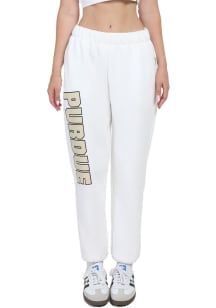 Hype and Vice Purdue Boilermakers Womens Classic White Sweatpants