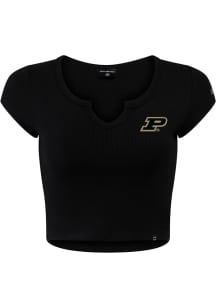 Hype and Vice Purdue Boilermakers Womens Black Cali Short Sleeve T-Shirt