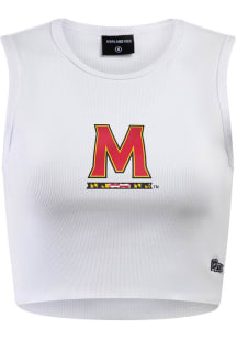 Hype and Vice Maryland Terrapins Womens White Team Logo Tank Top