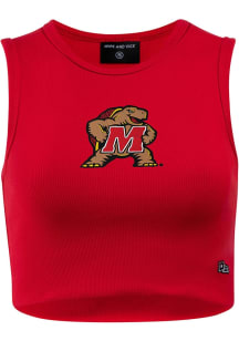 Hype and Vice Maryland Terrapins Womens Red Team Logo Tank Top