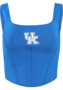 Hype and Vice Kentucky Wildcats Womens Blue Knit Corset Tank Top