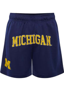 Hype and Vice Michigan Wolverines Womens Blue Hoop Jersey Shorts