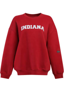 Hype and Vice Indiana Hoosiers Womens Cardinal Offside Crew Sweatshirt