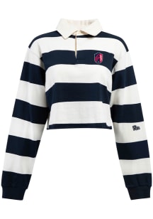 Hype and Vice St Louis City SC Womens Navy Blue Rugby LS Tee