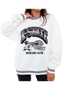 Hype and Vice K-State Wildcats Womens White Heritage Crew Sweatshirt