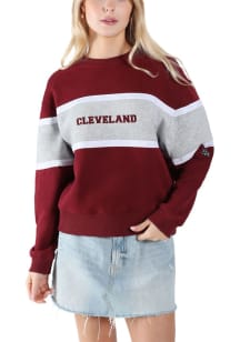 Hype and Vice Cleveland Cavaliers Womens Maroon Classic Crew Sweatshirt
