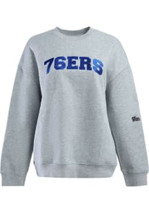 Hype and Vice Philadelphia 76ers Womens Grey Offside Crew Sweatshirt