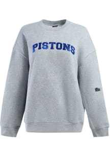 Hype and Vice Detroit Pistons Womens Grey Offside Crew Sweatshirt