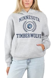 Hype and Vice Minnesota Timberwolves Womens Grey Classic Hooded Sweatshirt
