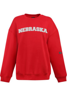 Hype and Vice Nebraska Cornhuskers Womens Red Offside Crew Sweatshirt