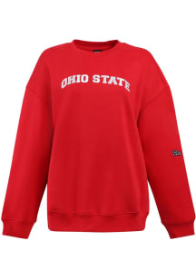 Hype and Vice Ohio State Buckeyes Womens Red Offside Crew Sweatshirt