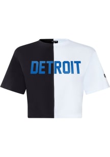 Hype and Vice Detroit Womens Blue Brandy Tee Short Sleeve T-Shirt