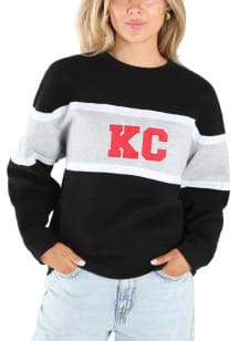 Hype and Vice Kansas City Womens Black Classic Crewneck Crew Sweatshirt