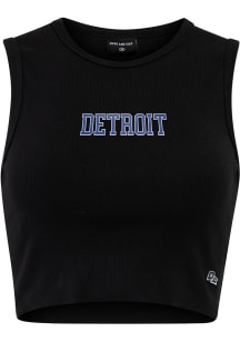 Hype and Vice Detroit Womens Black Cut Off Tank Tank Top