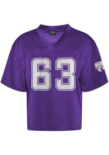 K-State Wildcats Womens Hype and Vice Boyfriend Fashion Football Jersey - Purple