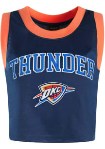 Oklahoma City Thunder Womens Hype and Vice Cropped Fashion Basketball Jersey - Navy Blue
